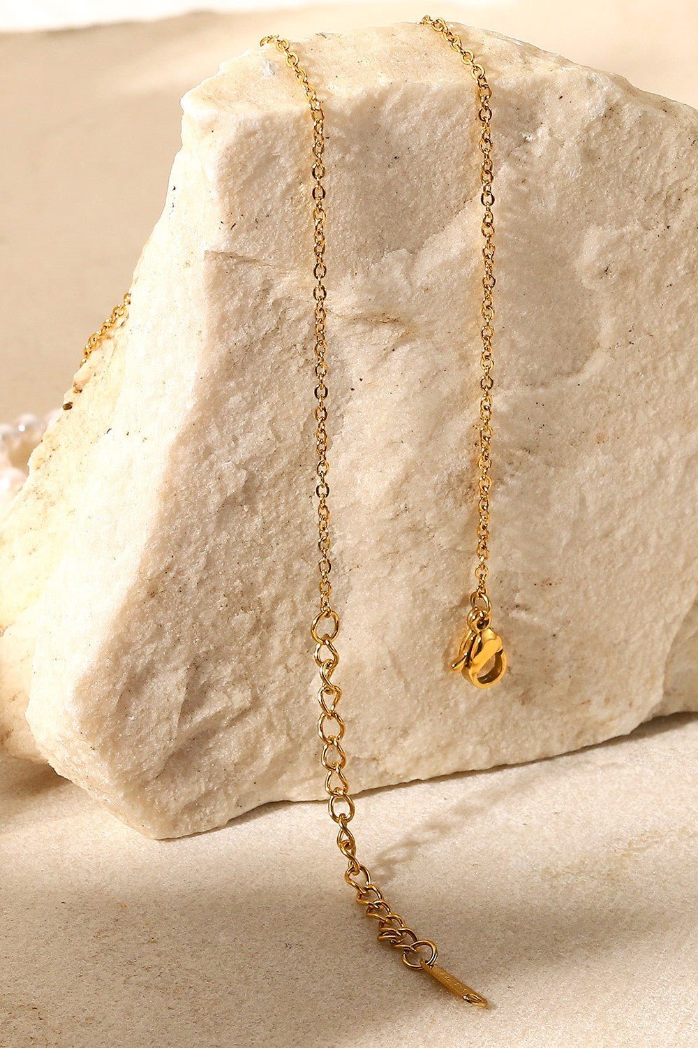 Pearl Hoop Link Pendant Necklace - Crowned Energy CO.