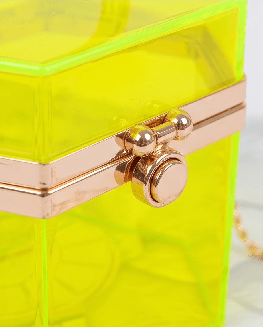 Plastic Hard Mini Clutch W/handle - Crowned Energy CO.