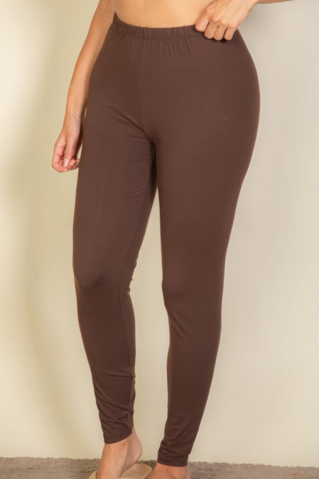 Plus Basic Solid Leggings - Goddess Vibes