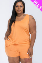 Plus Comfy Tank Top & Shorts Set - Goddess Vibes