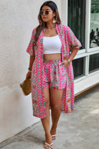 Plus Size Two Pieces Printed Elastic Waist Sets - Goddess Vibes