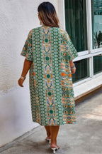 Plus Size Two Pieces Printed Elastic Waist Sets - Goddess Vibes