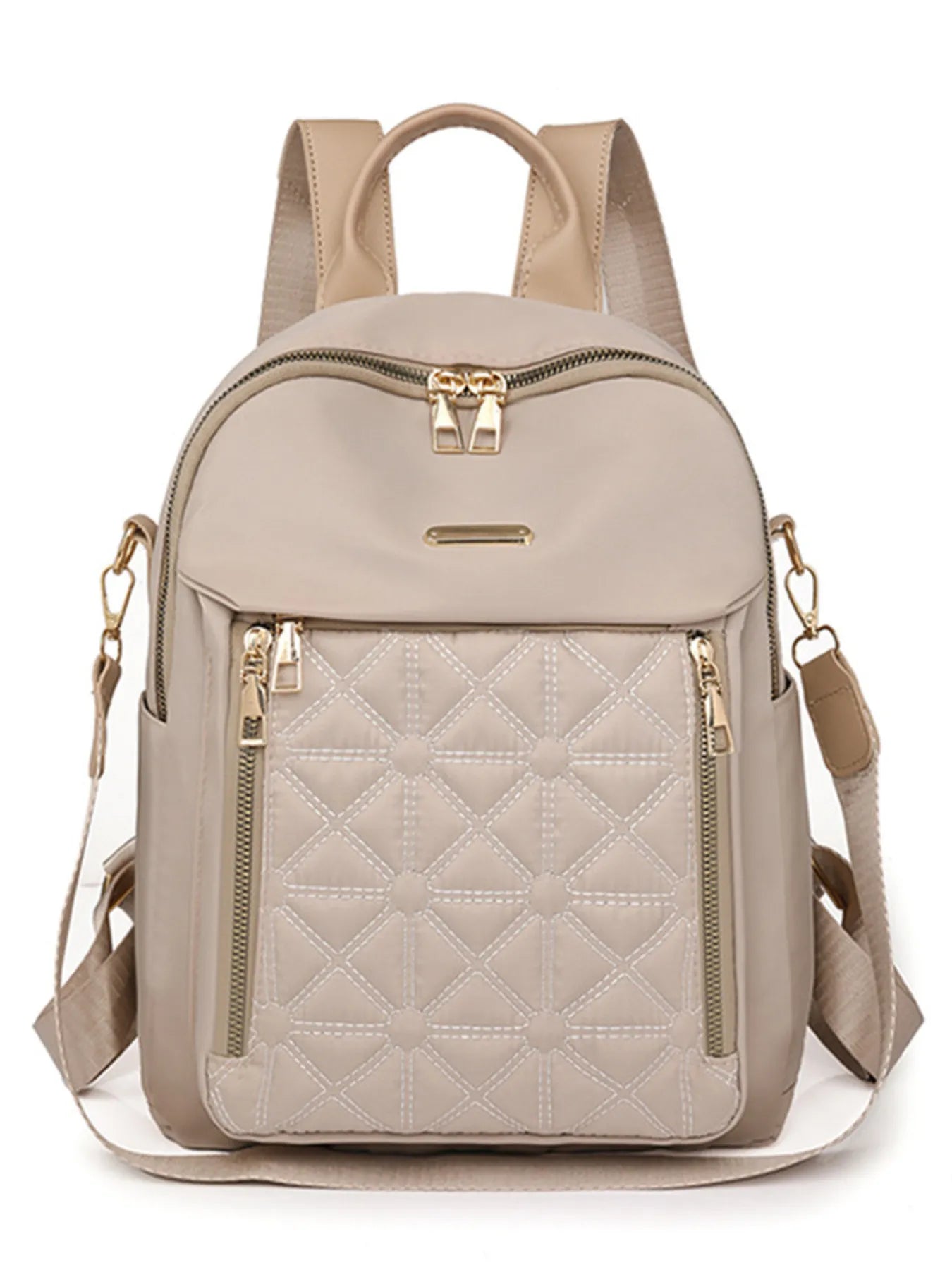Crowned Energy CO. Black / One Size Trendsi Accessories Quilted Oxford Cloth Backpack Bag