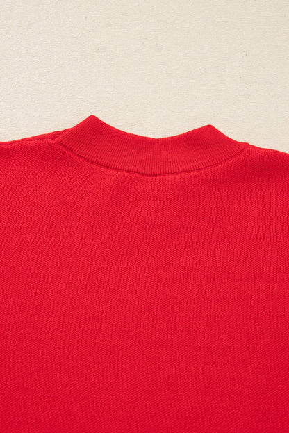 Red Dahlia LET IT SNOW Graphic Christmas Holiday Loose Sweater - Goddess Vibes