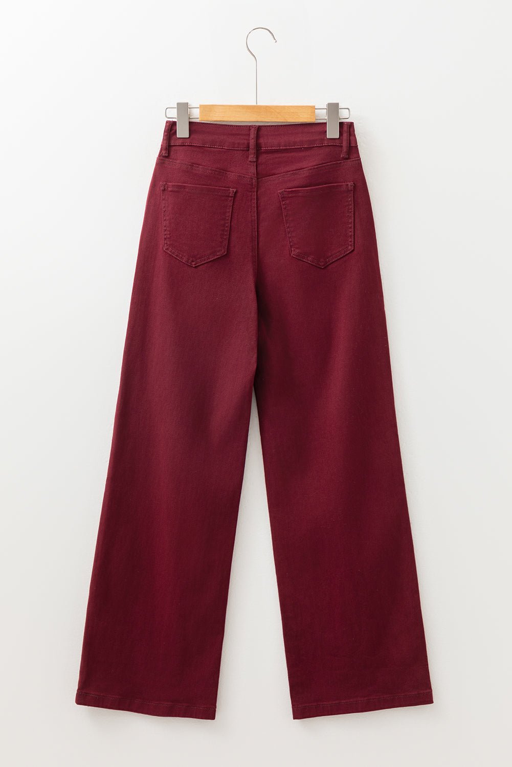 Red Dahlia Loose Straight High Waist Solid Color Jeans - Crowned Energy CO.
