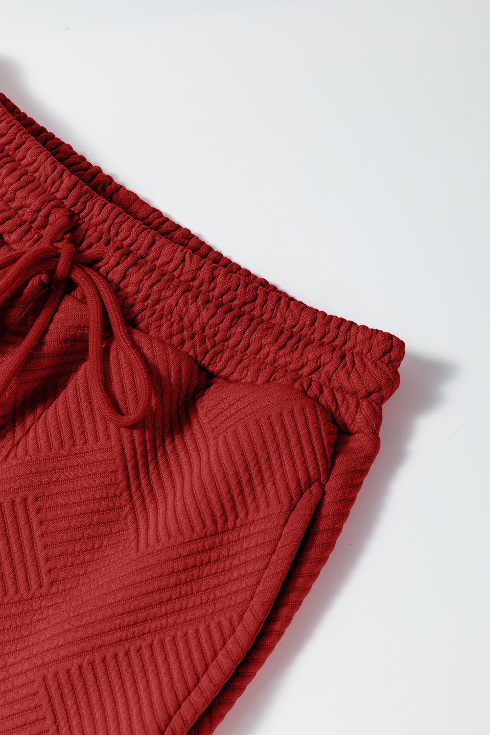 Red Dahlia Ultra Loose Textured 2pcs Slouchy Outfit - Crowned Energy CO.