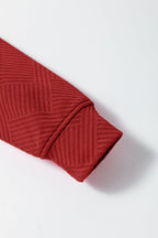 Red Dahlia Ultra Loose Textured 2pcs Slouchy Outfit - Crowned Energy CO.