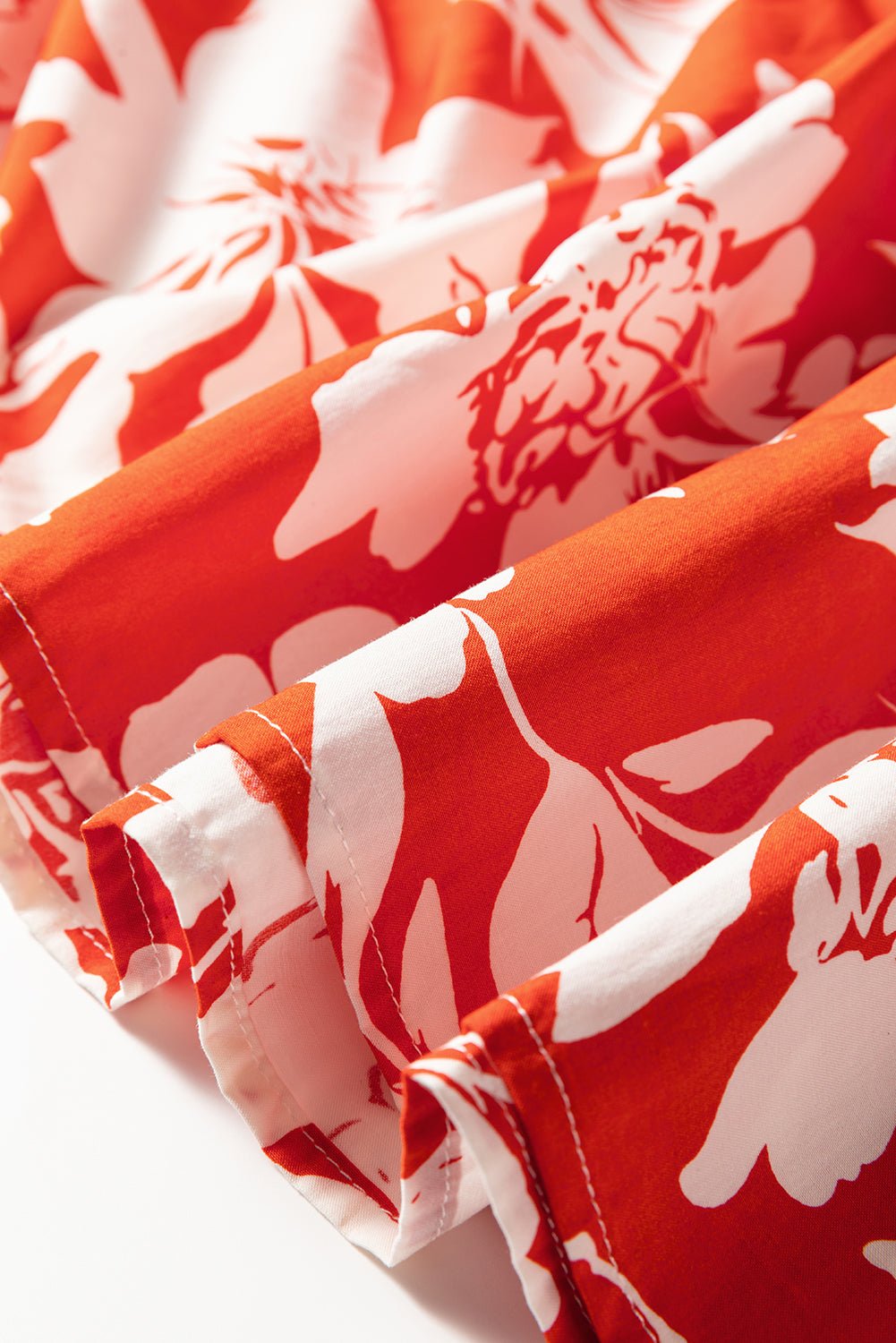 Red High Split Floral Western Cowgirl Maxi Skirt - Crowned Energy CO.