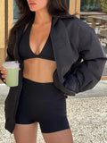 Relaxed Fit Lightweight Zip Up Jacket - Crowned Energy CO.