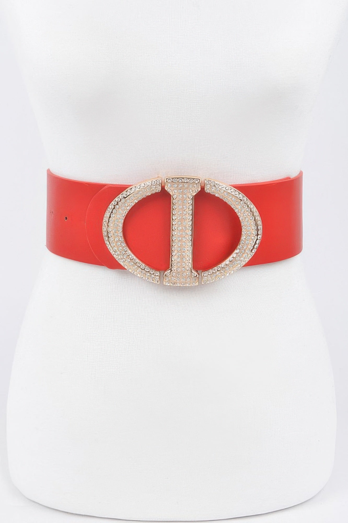 Rhinestone Buckle Waist Belt - Crowned Energy CO.