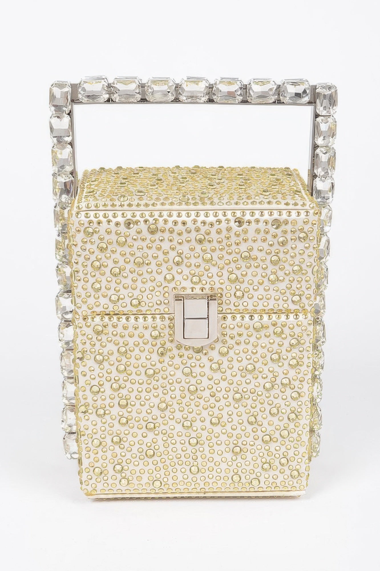Rhinestone Handle Stoned Party Clutch - Crowned Energy CO.