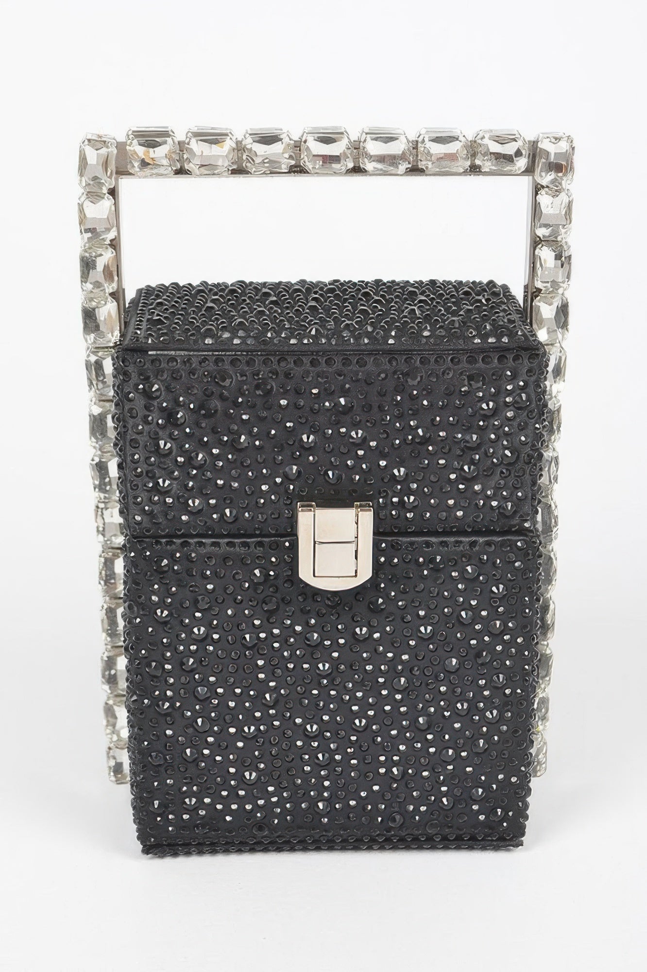 Rhinestone Handle Stoned Party Clutch - Crowned Energy CO.