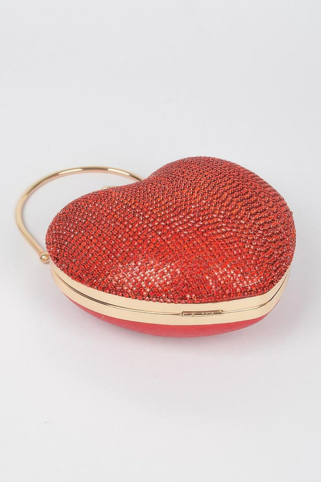 Rhinestone Heart Shape Party Clutch - Goddess Vibes