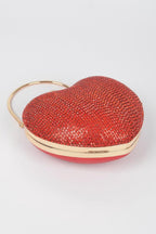 Rhinestone Heart Shape Party Clutch - Goddess Vibes
