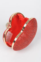 Rhinestone Heart Shape Party Clutch - Goddess Vibes