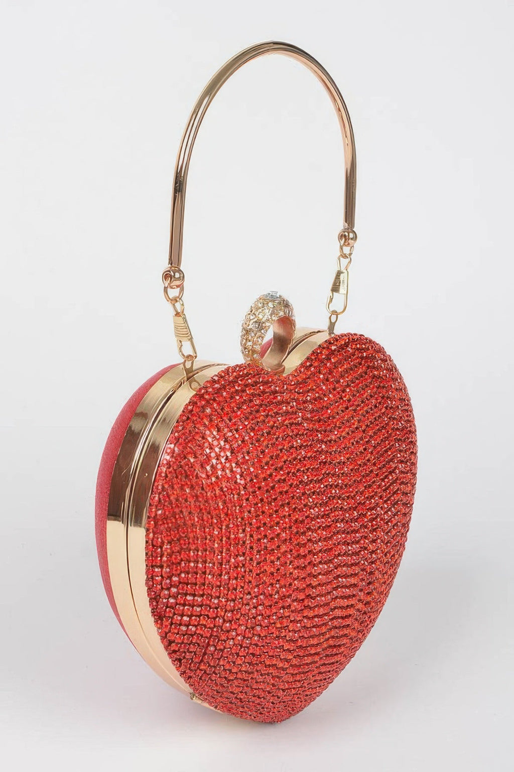 Rhinestone Heart Shape Party Clutch - Goddess Vibes