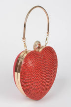 Rhinestone Heart Shape Party Clutch - Goddess Vibes