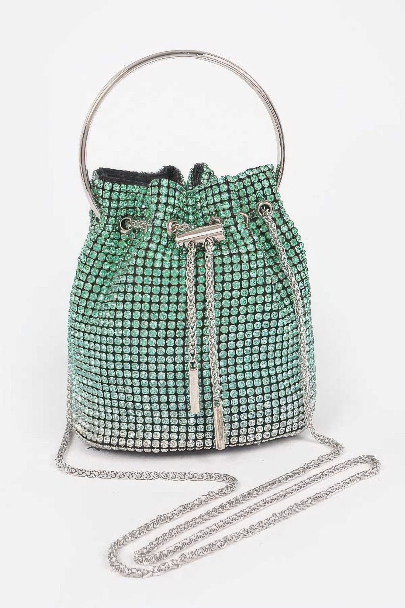 Rhinestone Ombre Bucket Bag - Crowned Energy CO.