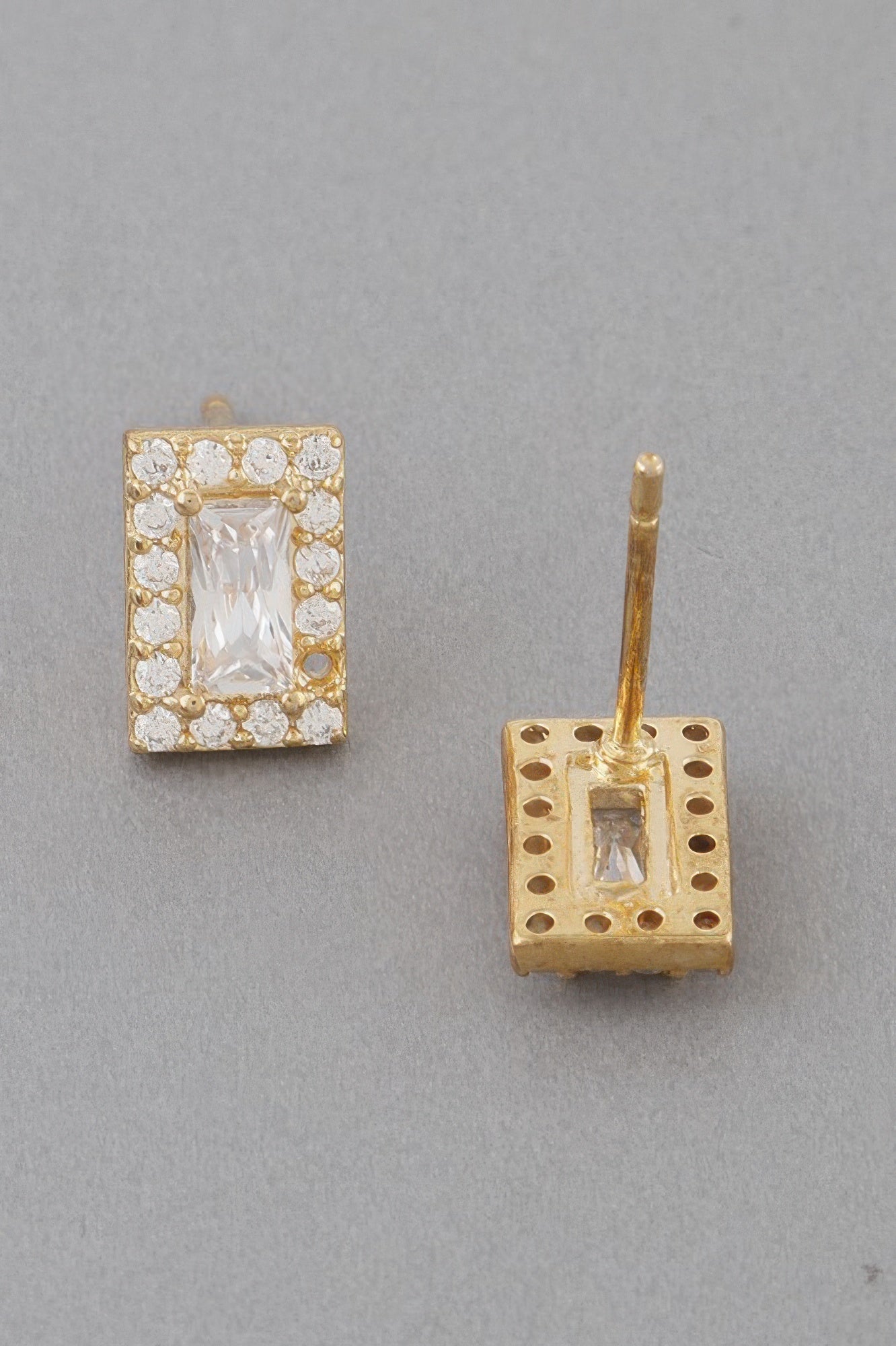 Rhinestone Square Stud Earrings - Crowned Energy CO.