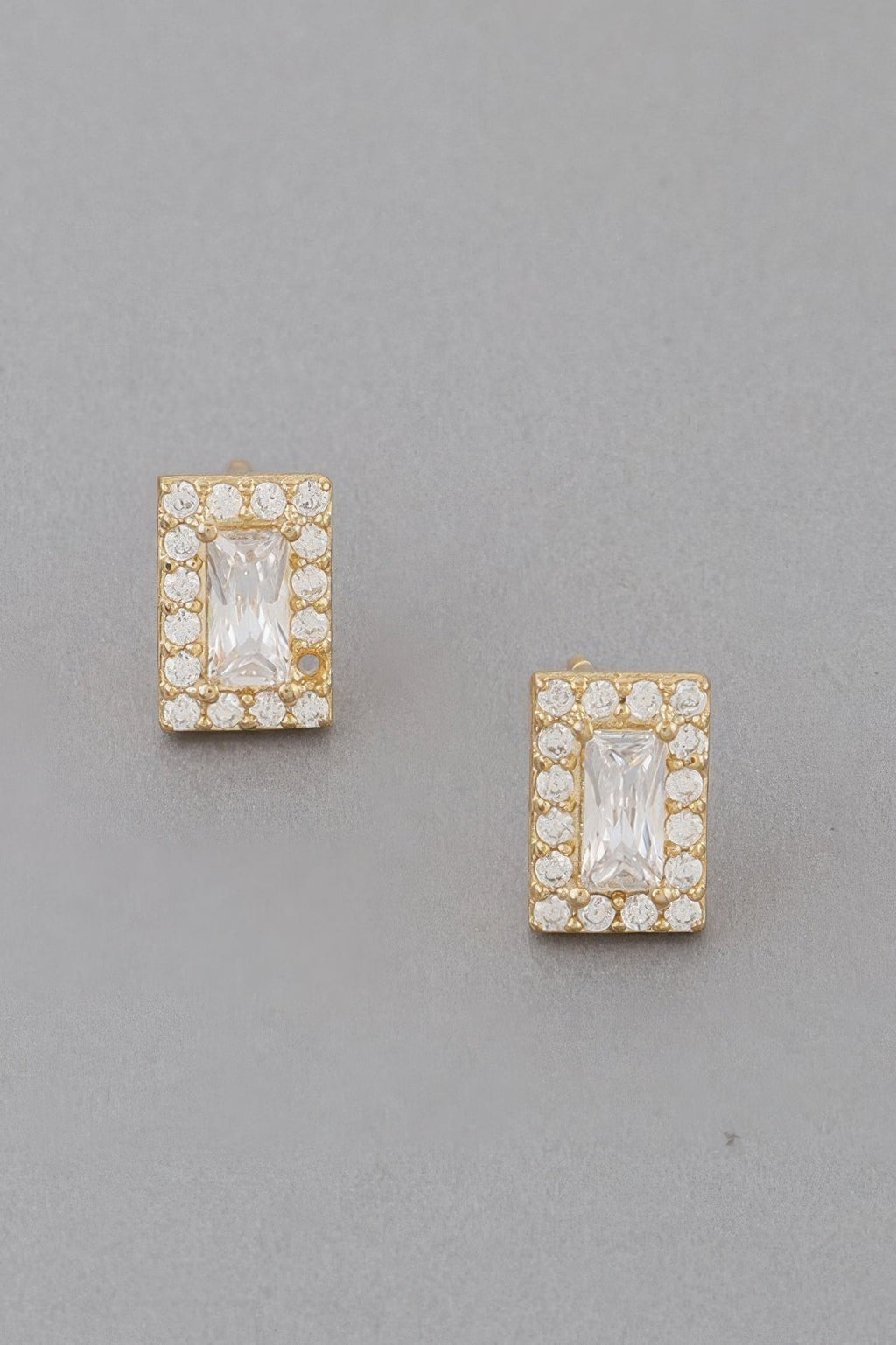 Rhinestone Square Stud Earrings - Crowned Energy CO.