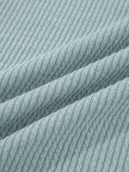 Ribbed Drop Shoulder Knit Hoodie - Goddess Vibes