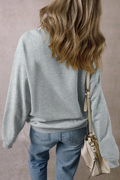 Round Neck Long Sleeve Sweatshirt - Goddess Vibes