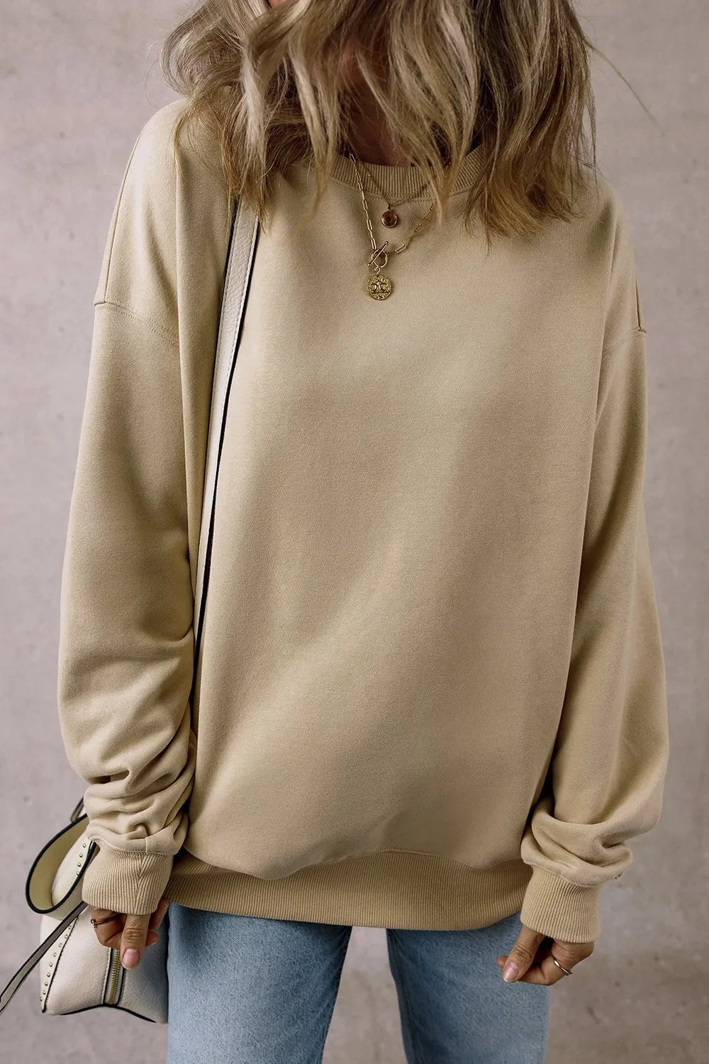 Round Neck Long Sleeve Sweatshirt - Goddess Vibes