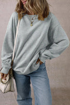Round Neck Long Sleeve Sweatshirt - Goddess Vibes
