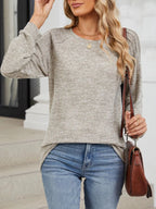 Round Neck Long Sleeve T-Shirt - Goddess Vibes