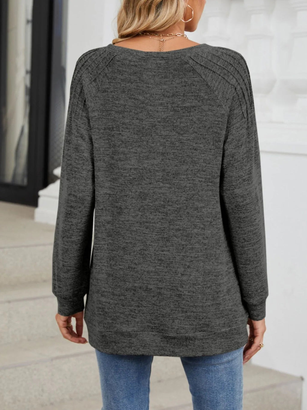 Round Neck Long Sleeve T-Shirt - Goddess Vibes
