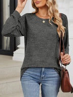Round Neck Long Sleeve T-Shirt - Goddess Vibes