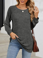 Round Neck Long Sleeve T-Shirt - Goddess Vibes