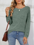 Round Neck Long Sleeve T-Shirt - Goddess Vibes
