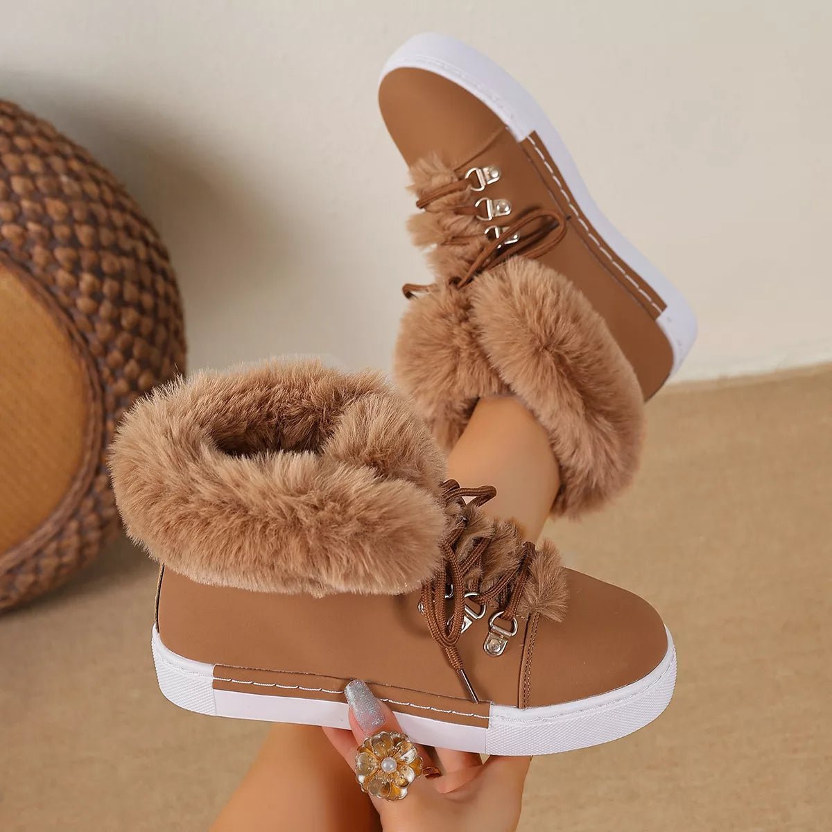 Round Toe Platform Boots - Crowned Energy CO.