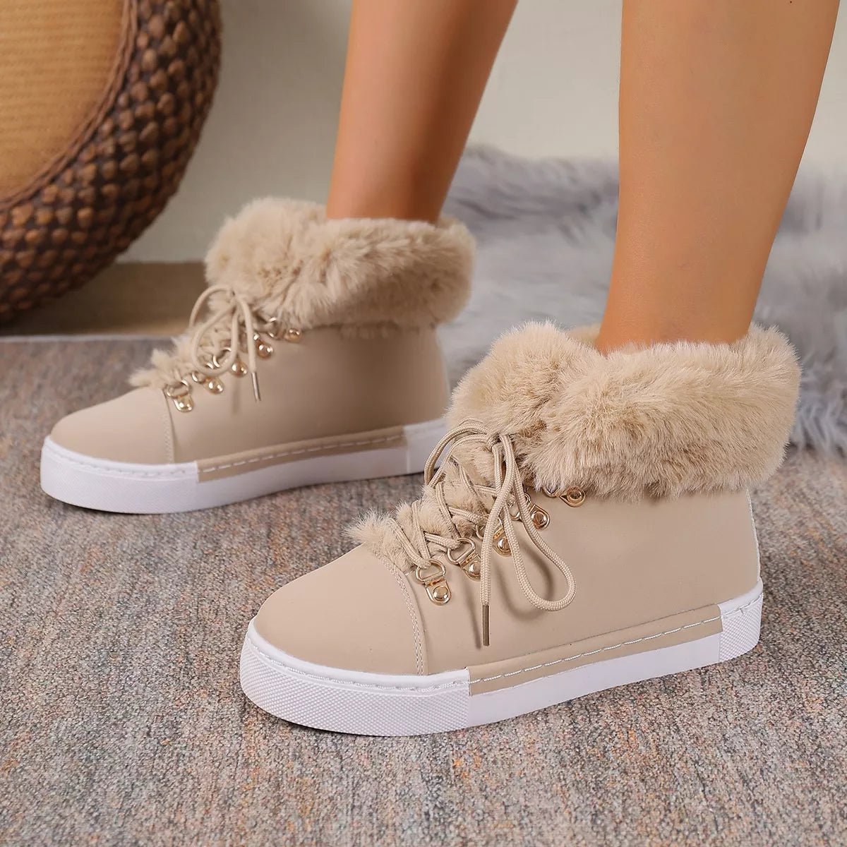 Round Toe Platform Boots - Crowned Energy CO.