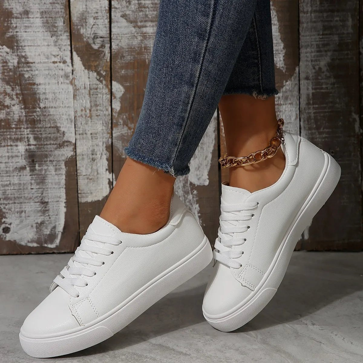 Round Toe Platform Sneakers - Goddess Vibes