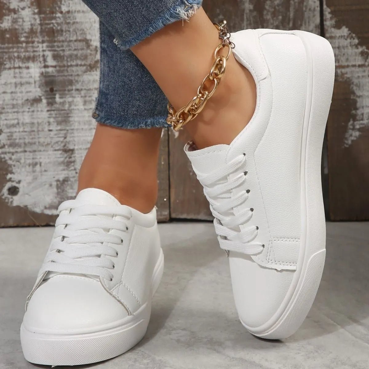 Round Toe Platform Sneakers - Goddess Vibes