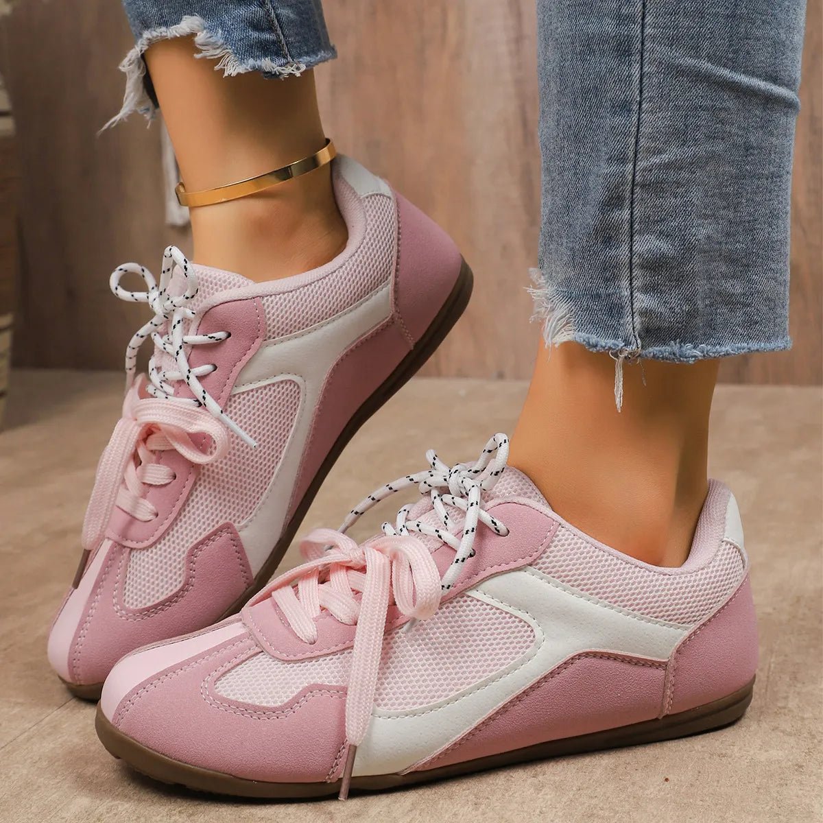 Crowned Energy CO. Pink / 36(US5) Trendsi sneakers Round Toe Platform Sneakers