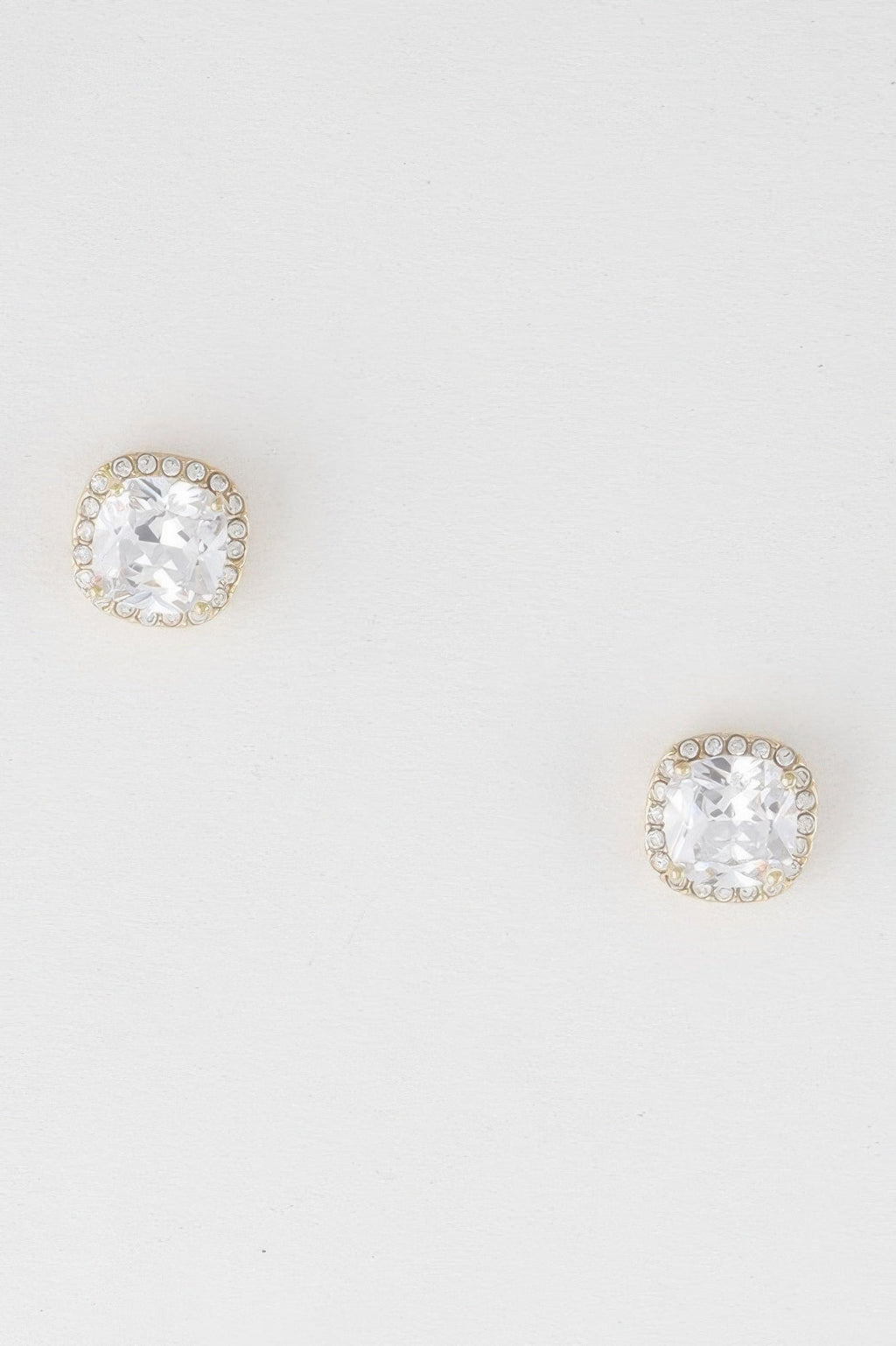 Rounded Square Rhinestone Earrings - Goddess Vibes
