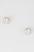 Rounded Square Rhinestone Earrings - Goddess Vibes
