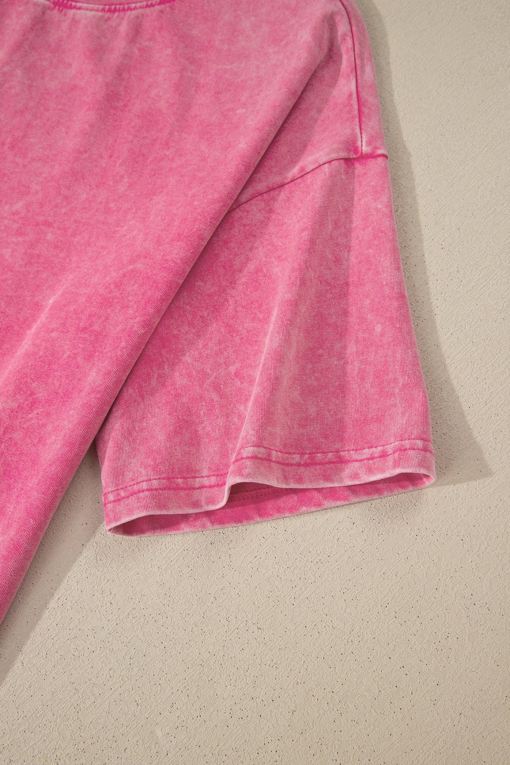 Sachet Pink Solid Color Cotton Mineral Washed Oversize Tee - Crowned Energy CO.