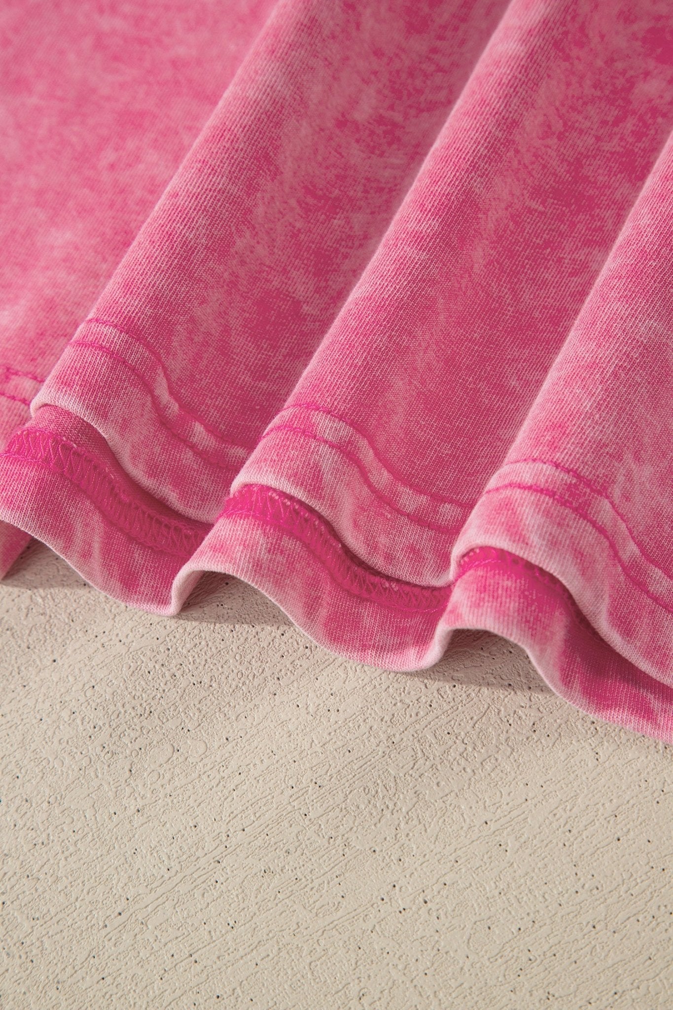 Sachet Pink Solid Color Cotton Mineral Washed Oversize Tee - Crowned Energy CO.