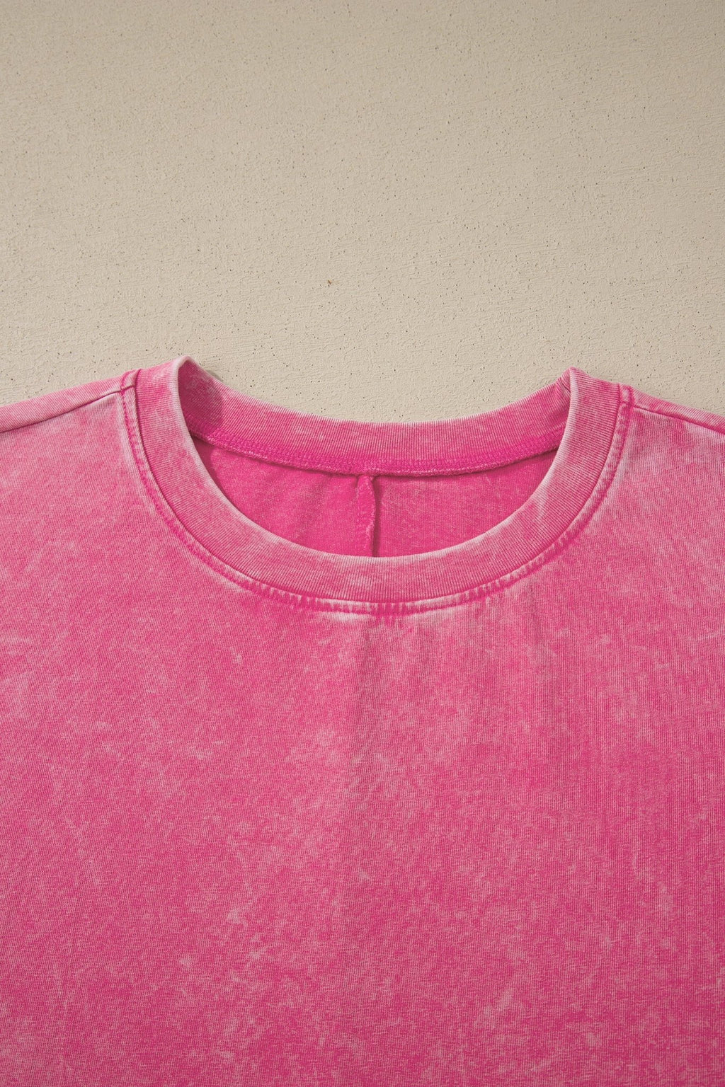 Sachet Pink Solid Color Cotton Mineral Washed Oversize Tee - Crowned Energy CO.