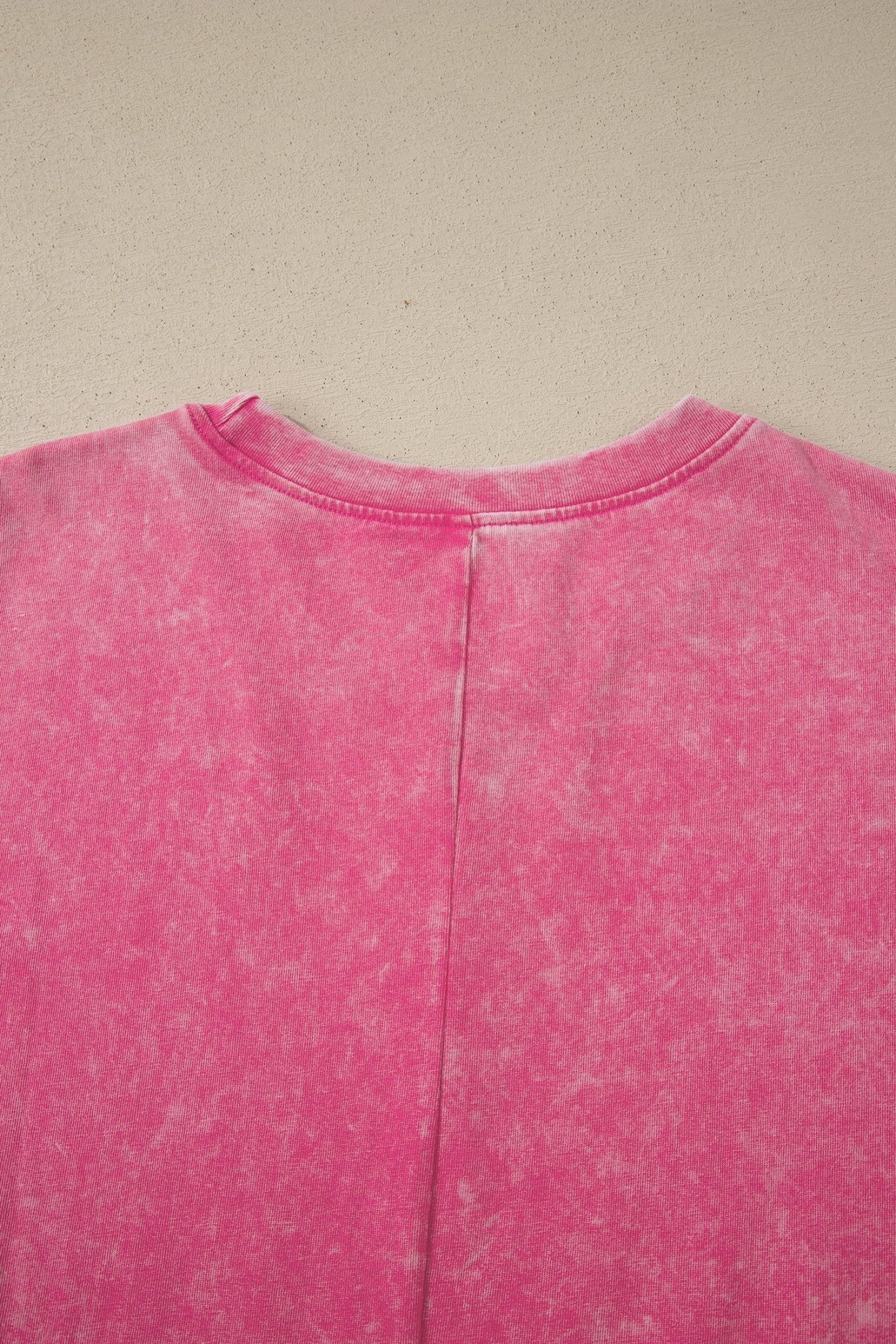 Sachet Pink Solid Color Cotton Mineral Washed Oversize Tee - Crowned Energy CO.