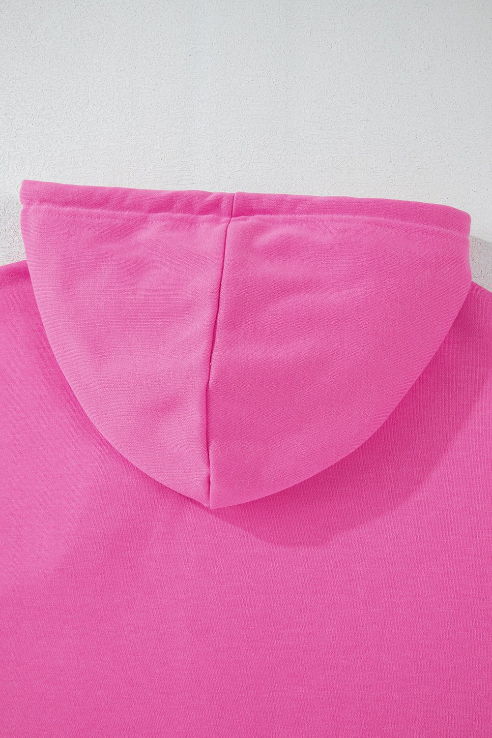 Sachet Pink Solid Drop Shoulder Drawstring Cropped Hoodie - Crowned Energy CO.