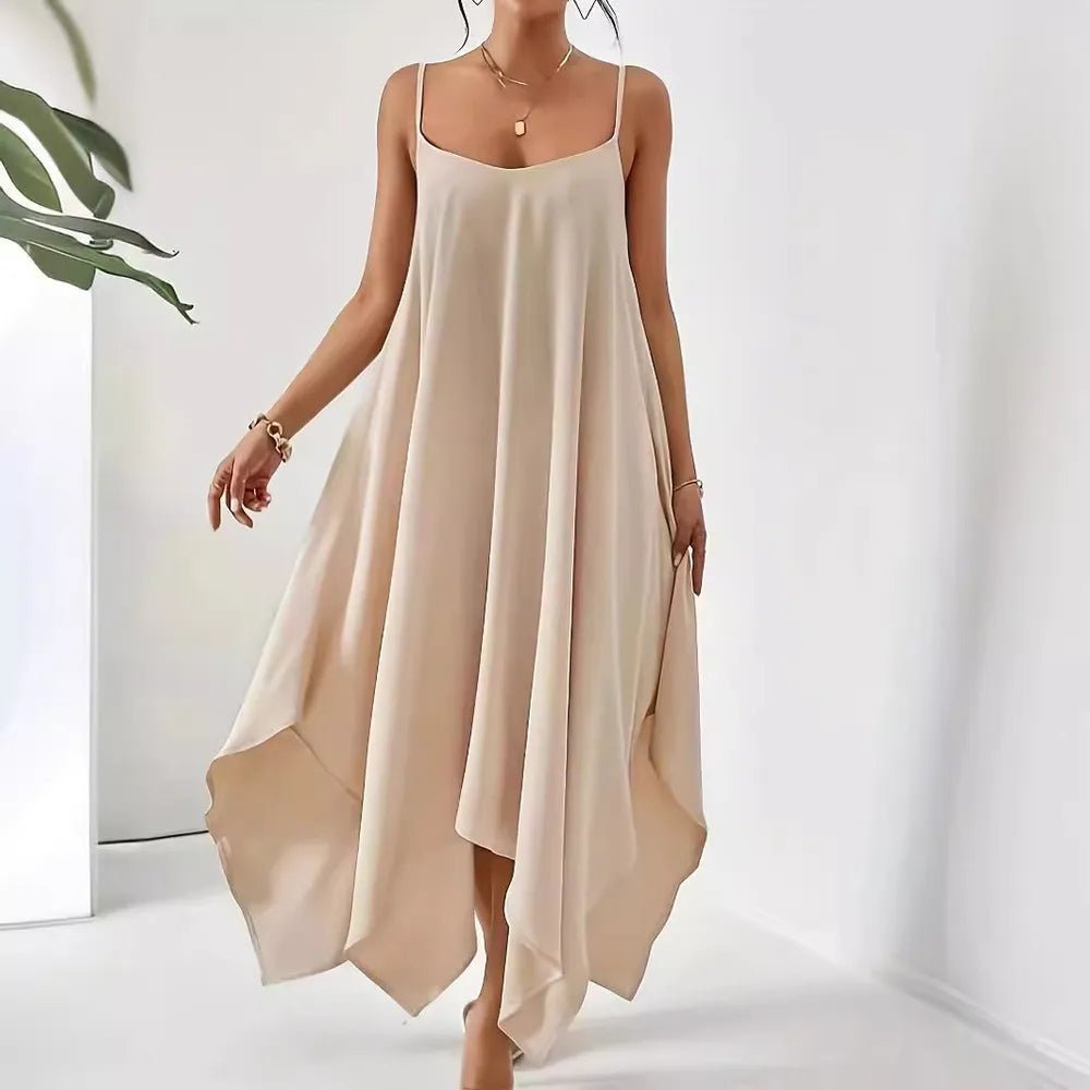 Scoop Neck Midi Cami Dress - Crowned Energy CO.