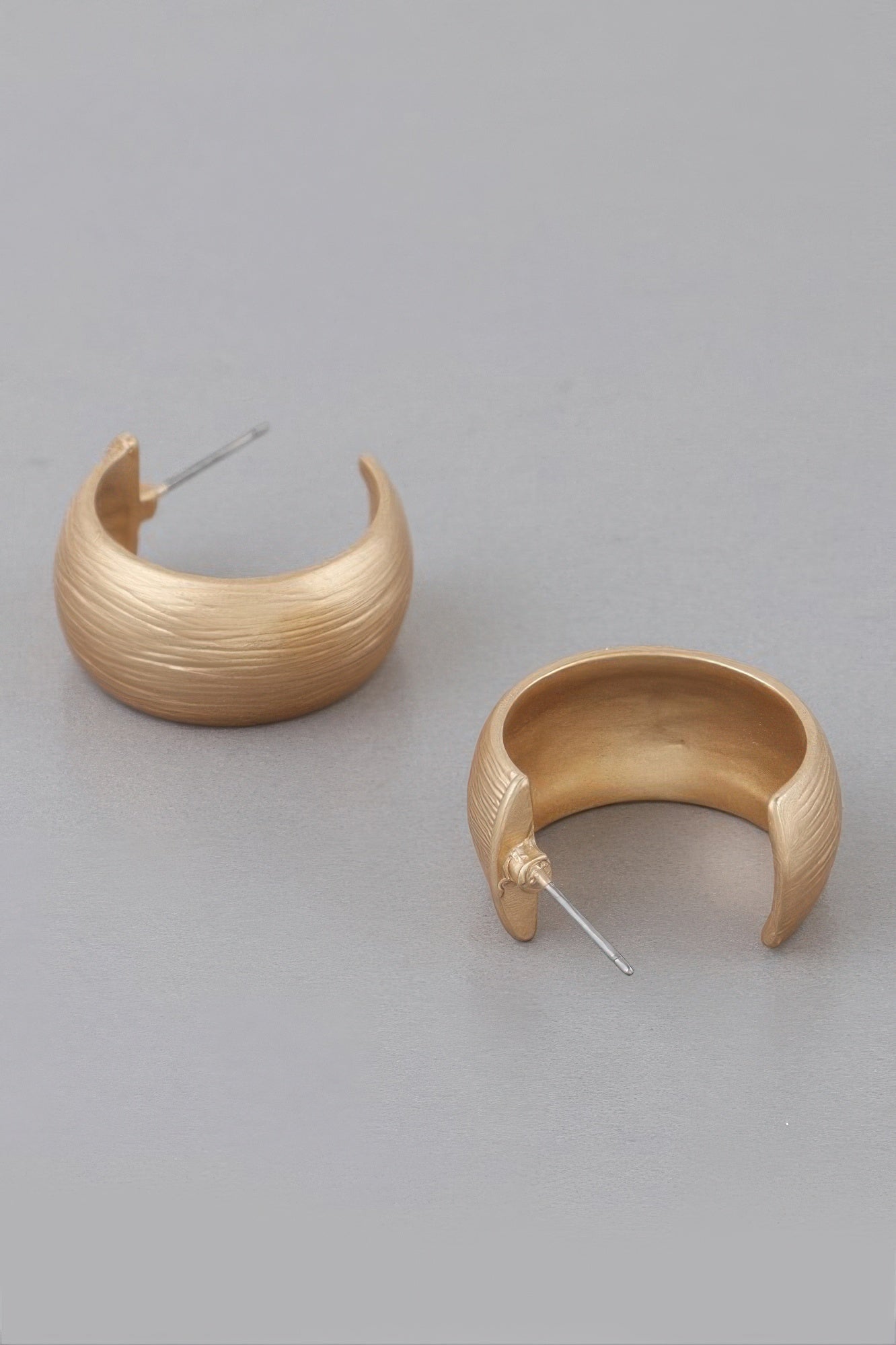 Scraped Bulky Hoop Earrings - Crowned Energy CO.