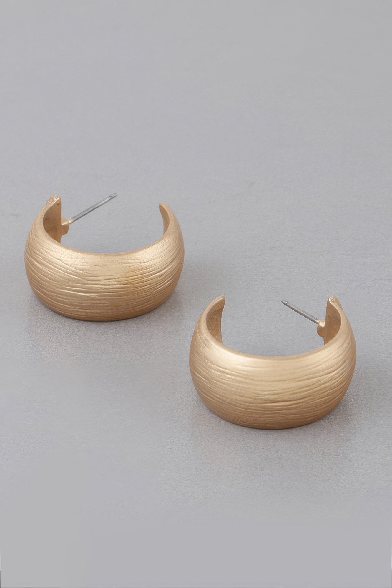 Scraped Bulky Hoop Earrings - Crowned Energy CO.