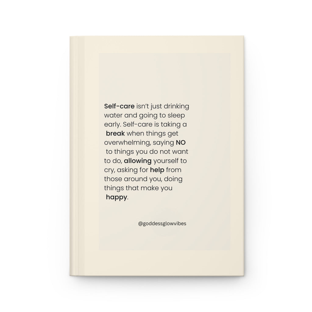 Self - Care Hardcover Journal, Inspirational Notebook for Mental Health, Gratitude Journal, Wellness Gift, Personal Development Diary - Goddess Vibes