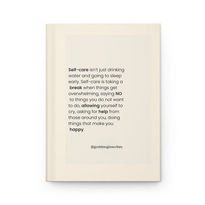 Self - Care Hardcover Journal, Inspirational Notebook for Mental Health, Gratitude Journal, Wellness Gift, Personal Development Diary - Goddess Vibes